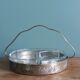 Aperitif platter, metal server and glass ramekins, Art Deco