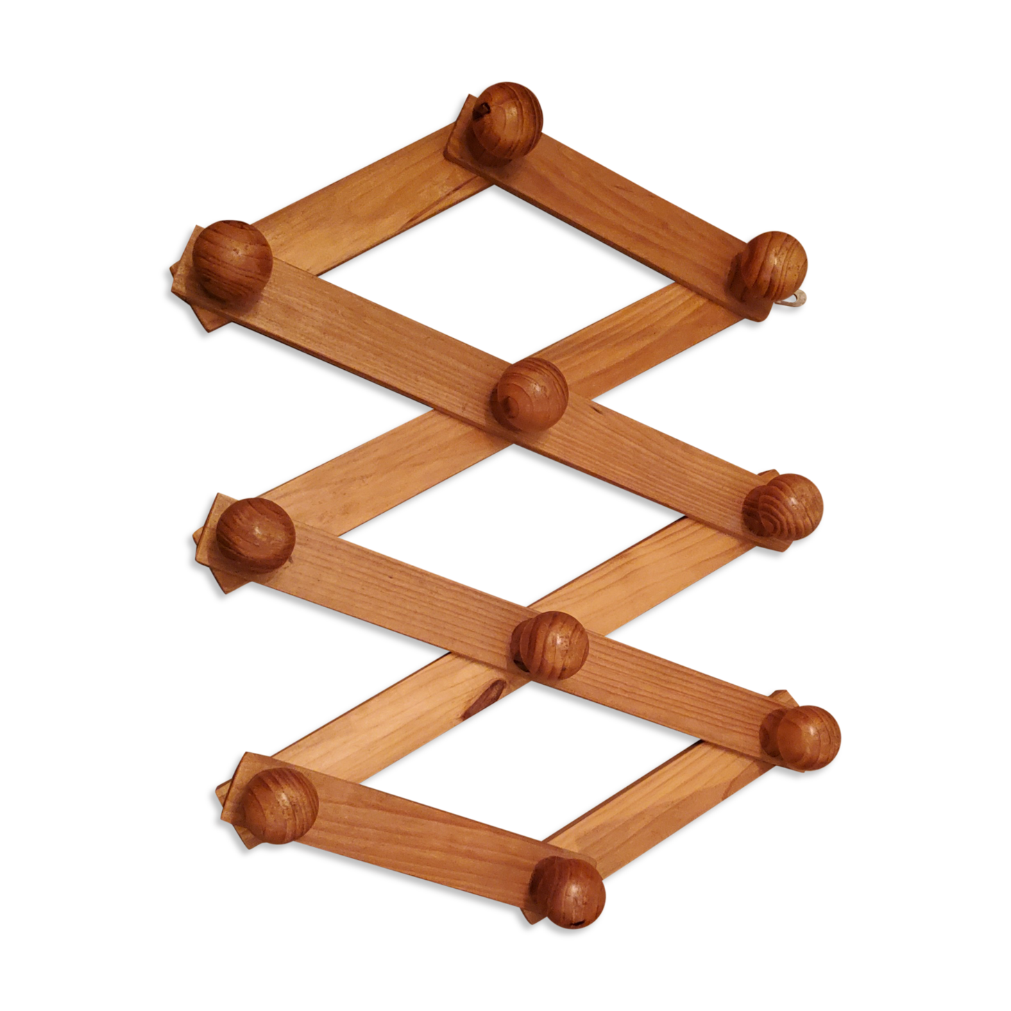 Accordion wall coat rack