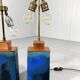 Ensemble de 2 grandes bases de lampes de table des années 1960.