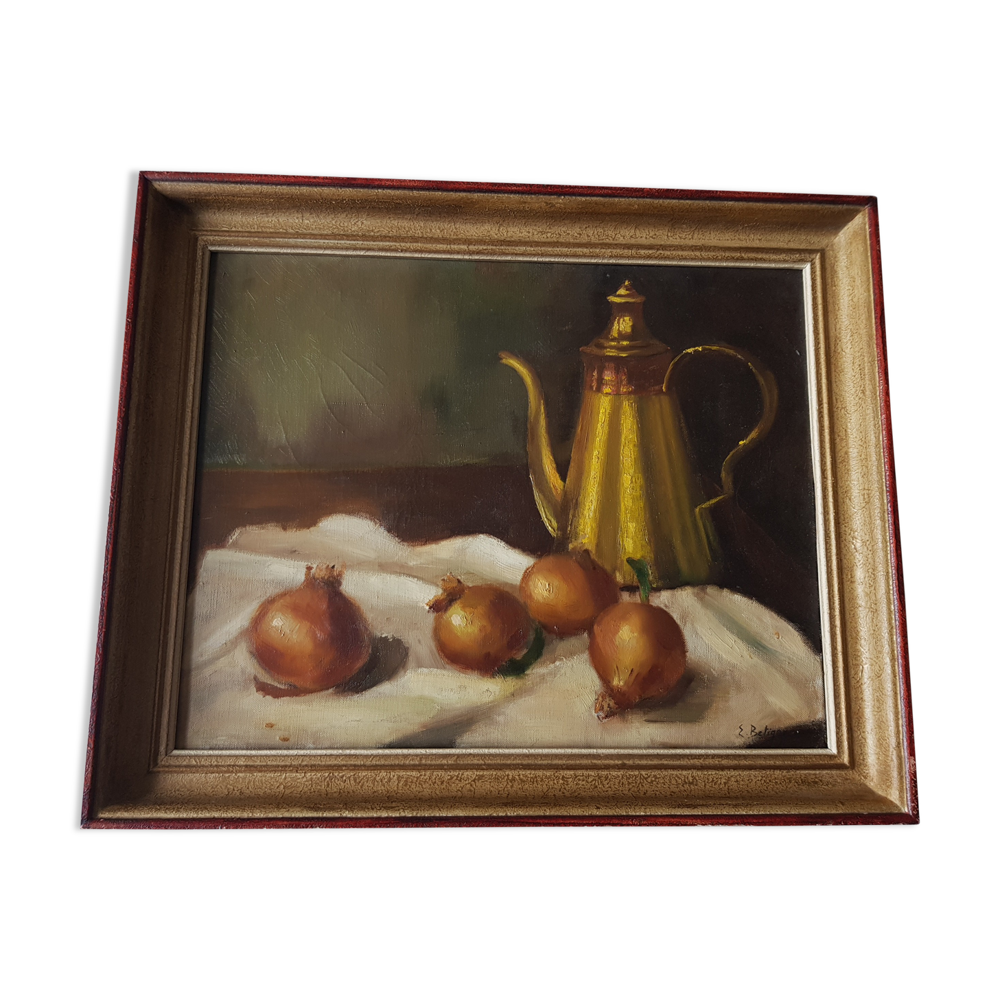 Still life Oil on canvas Ernest Betigny