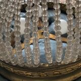 Lustre/basket ceiling / brass hot air balloon and glass