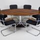 Mid-Century Dining Table in Walnut and Chrome by Kovona, Czech, 1960s