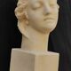 Sculpture, Bust of a woman in beige white plaster
