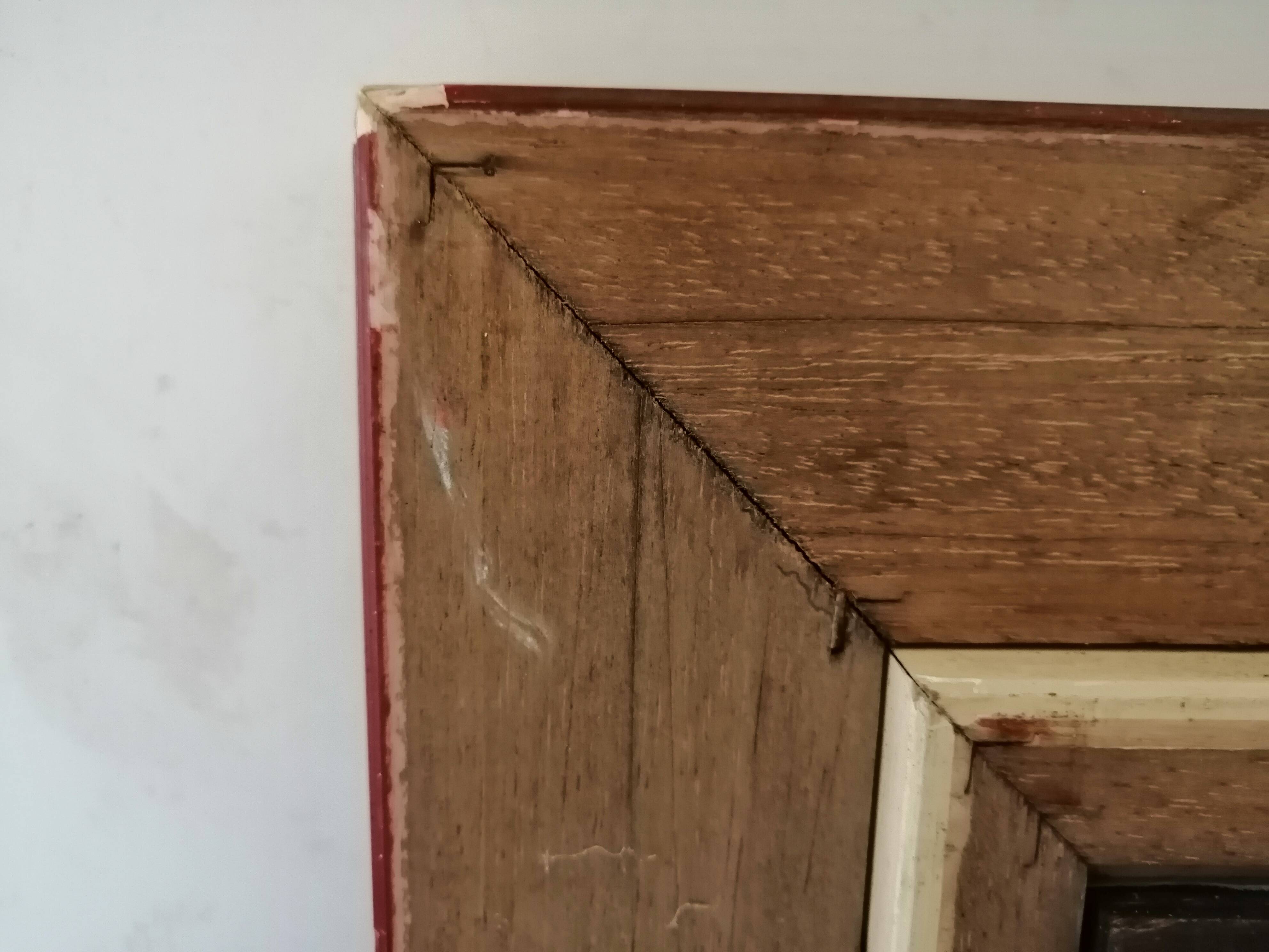 Old oil framed on panel