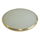 Large vintage ceiling light in opaline glass and brass – Arne Jacobsen style