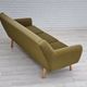 1970s, Danish 3-seater sofa, original very good condition, green furniture fabric, oak
