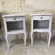 Lot tables de chevet beige