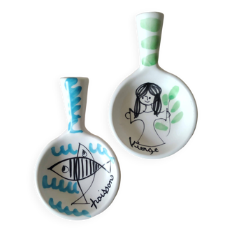2 Pisces and Virgo Lili VOLTZ Vallauris pocket emptiers