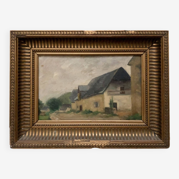 Oil painting on wood houses