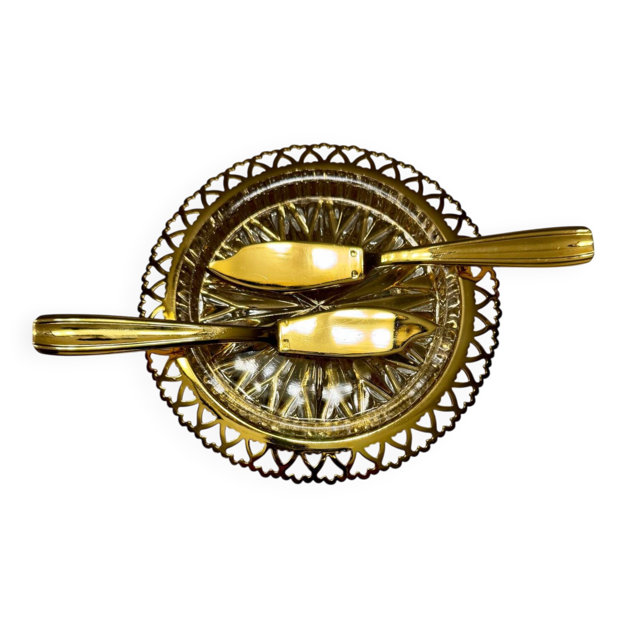 Caviar service in 24-carat gold frame, Fabiora – Paris