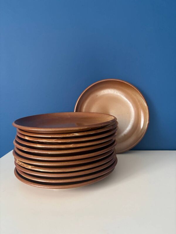 Lot de 6 assiettes Brenne Grès de France vintage – Service en grès bei