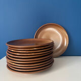 Set of 6 vintage Brenne stoneware plates from France – Stoneware service