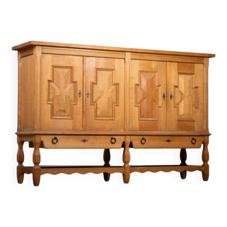 Oak enfilade attributed to Henning Kjærnulf for Eg Møbler, 1970s