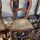 Paire de chaises rustiques cannées