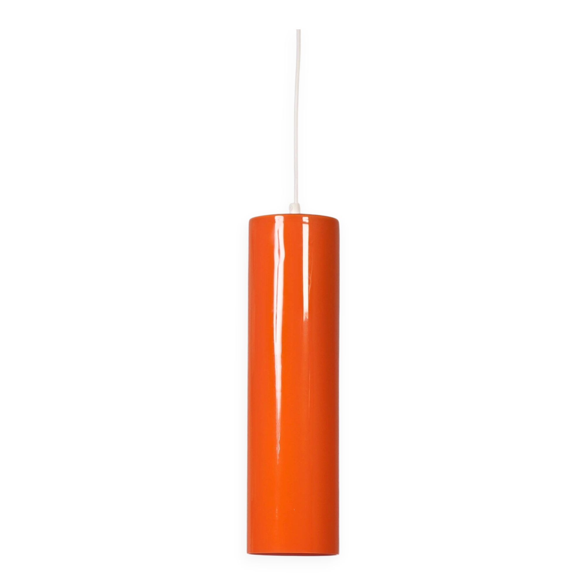Suspension Murano Venini 486b par Paolo Venini pour Venini & C., 1962, orange