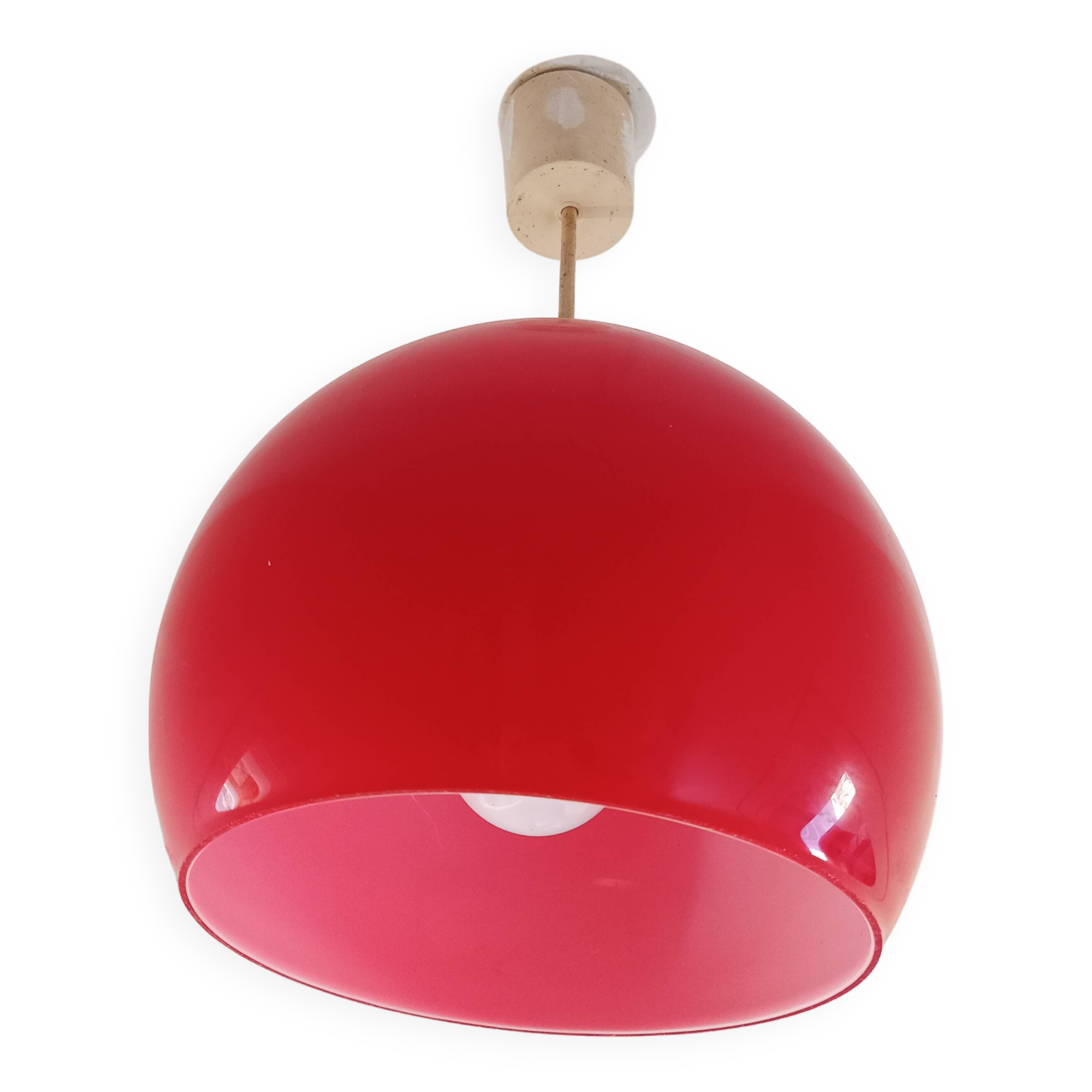 2 opaline ball suspensions, 1970s