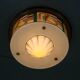 Art Deco Hand Painted Glass Flush Mount, 1920s