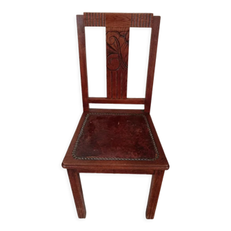 Chaise en cuir