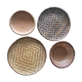 Composition of vintage wall baskets
