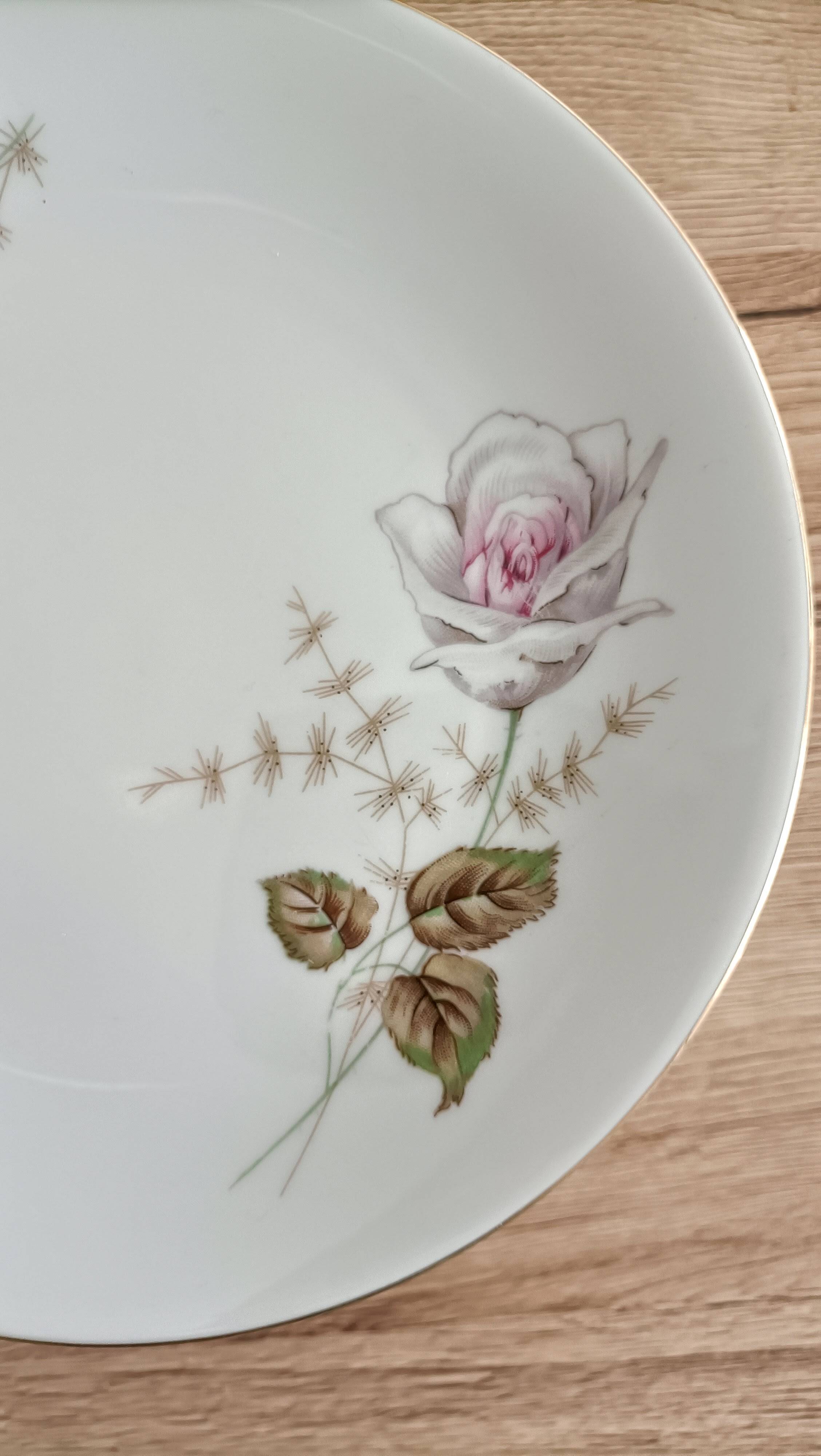 Service à dessert 10 assiettes et plat en porcelaine PMR Bavaria Jaeger & Co