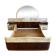 Bed with integrated bedside in rosewood and parchment, art deco period, twentieth century