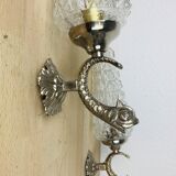Paire d'appliques Dauphin en métal style classique