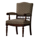 Modern Danish armchair in turned wood with floral fabric, early 20th century.