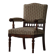 Modern Danish armchair in turned wood with floral fabric, early 20th century.