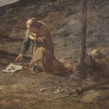 Tableau nocturne signé et daté 1882
