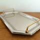Hexagonal stainless steel serving tray