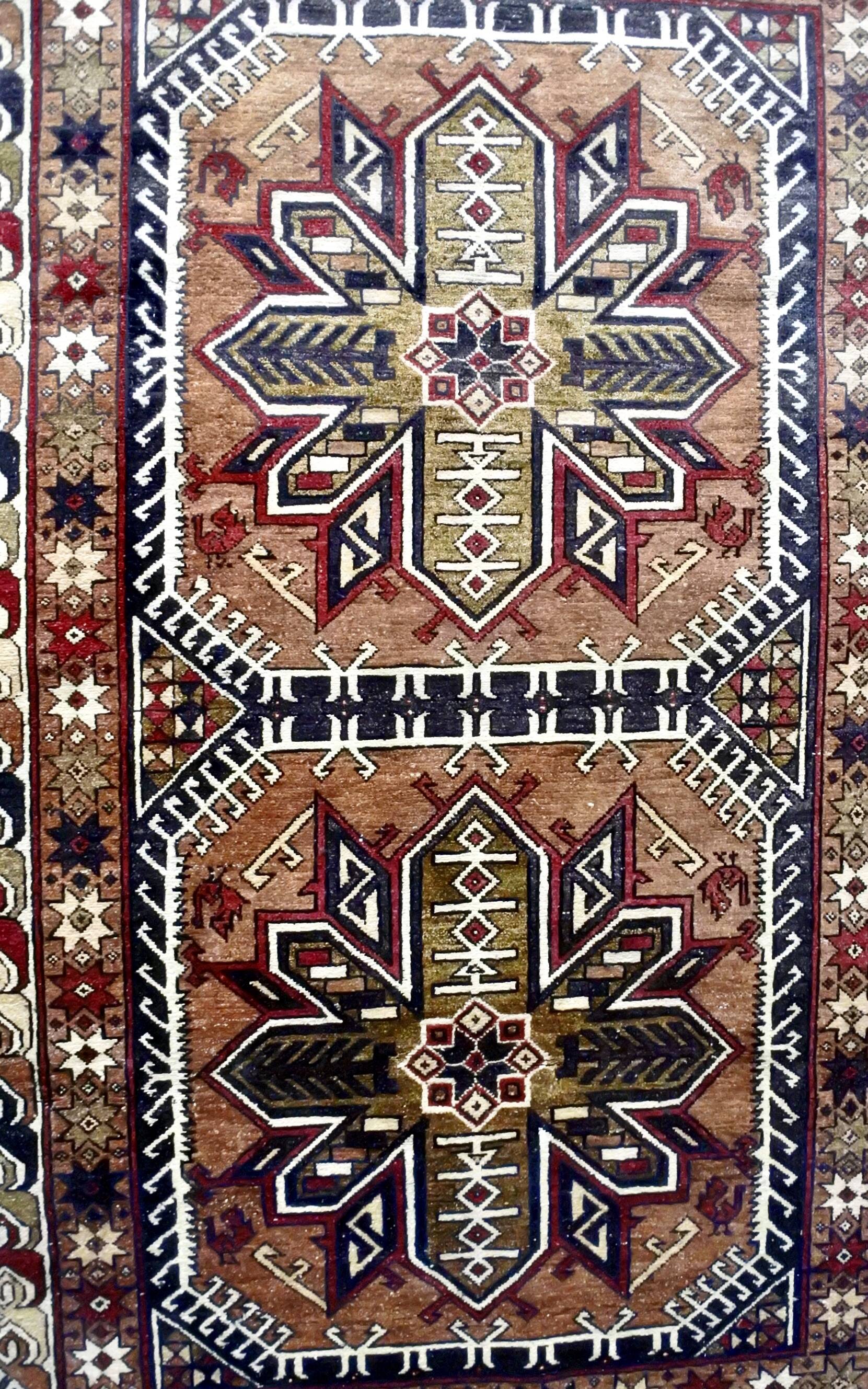 Vintage Kazakh silk rug 169x113cm