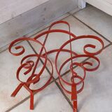 Vintage wrought iron magazine rack
