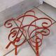 Vintage wrought iron magazine rack