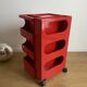 Boby red server by Joe Colombo editions Bieffeplast made in Italy