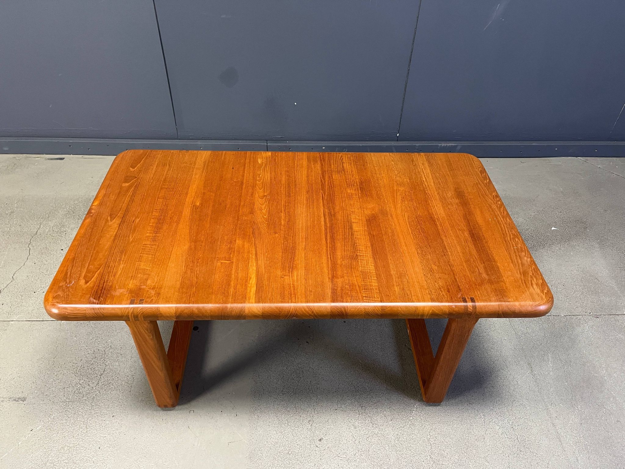 Mid-century solid teak Scandinavian coffee table, 1970s
