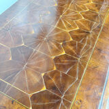 19th century Georgian style commode in end-grain wood marquetry.