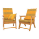 Fauteuils en bois de pin de style scandinave, années 1970, set de 2