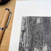 Cathedral of Xerez, vintage engraving, printed in 1841.