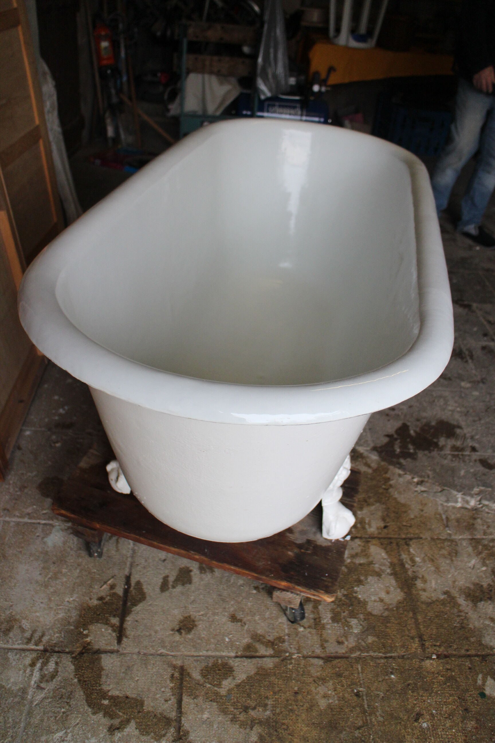 Old cast iron bathtub