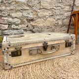 Valise ancienne bois et cuir