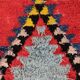 Vintage handmade Boucherouite Berber rug