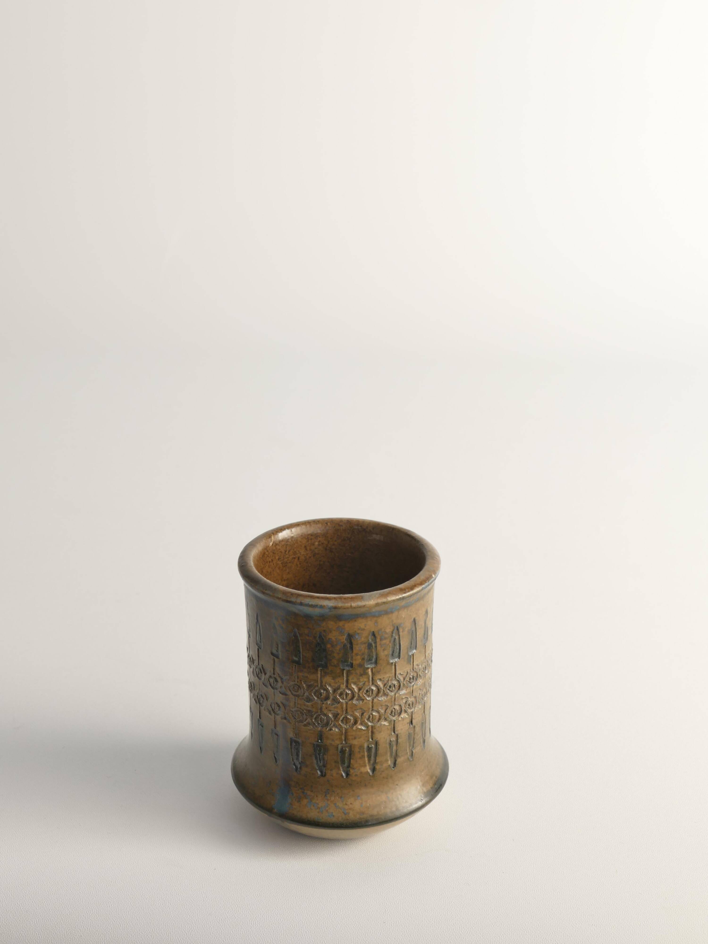 Scandinavian Modern Stoneware Vase by Ulla Winblad for Allingsås Keramik, 1960s