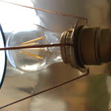 Black metal lamp and brass dore reglable tripod