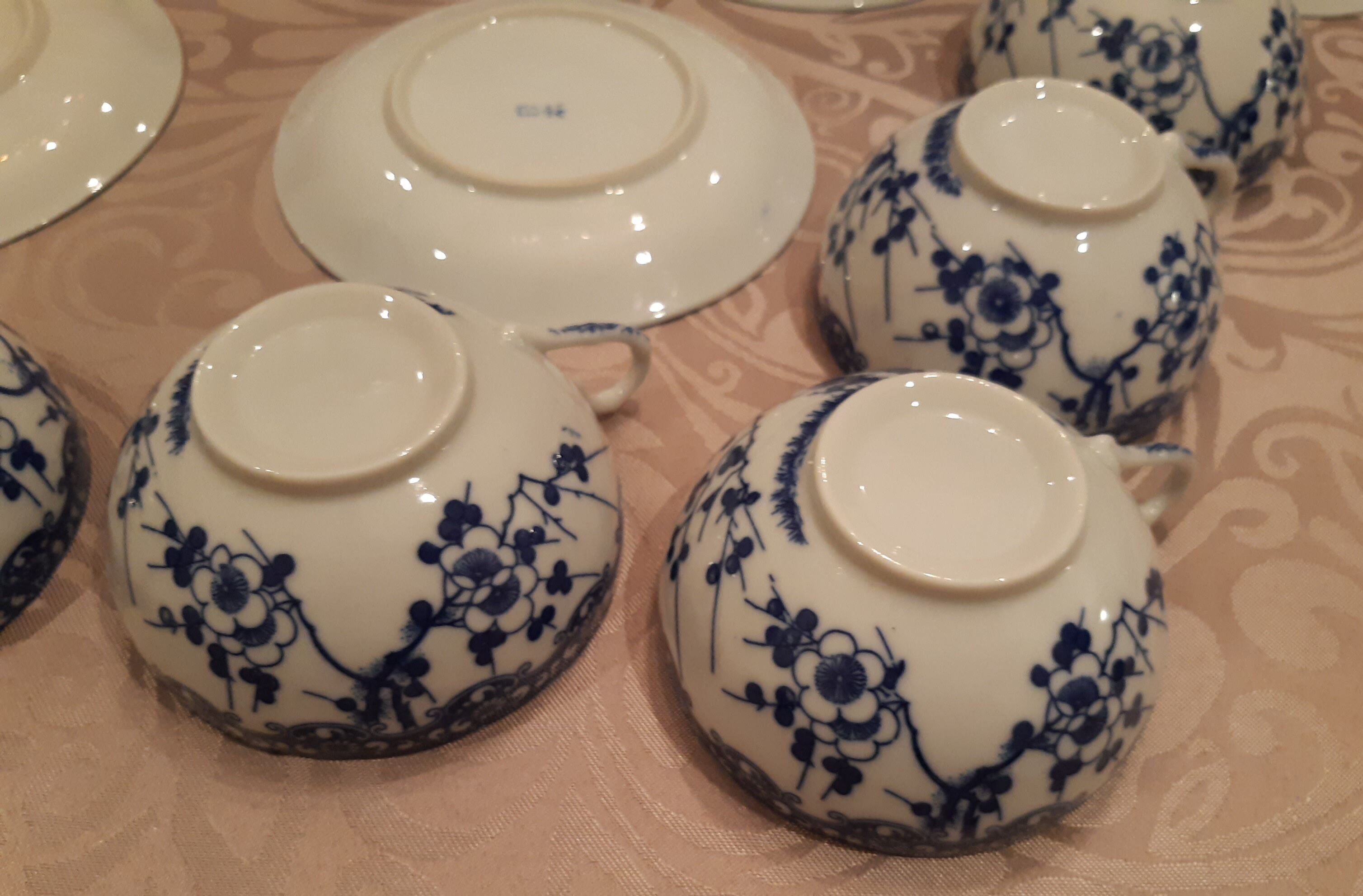 Tea set, 8 cups, fine porcelain from Japan, 40s/50s