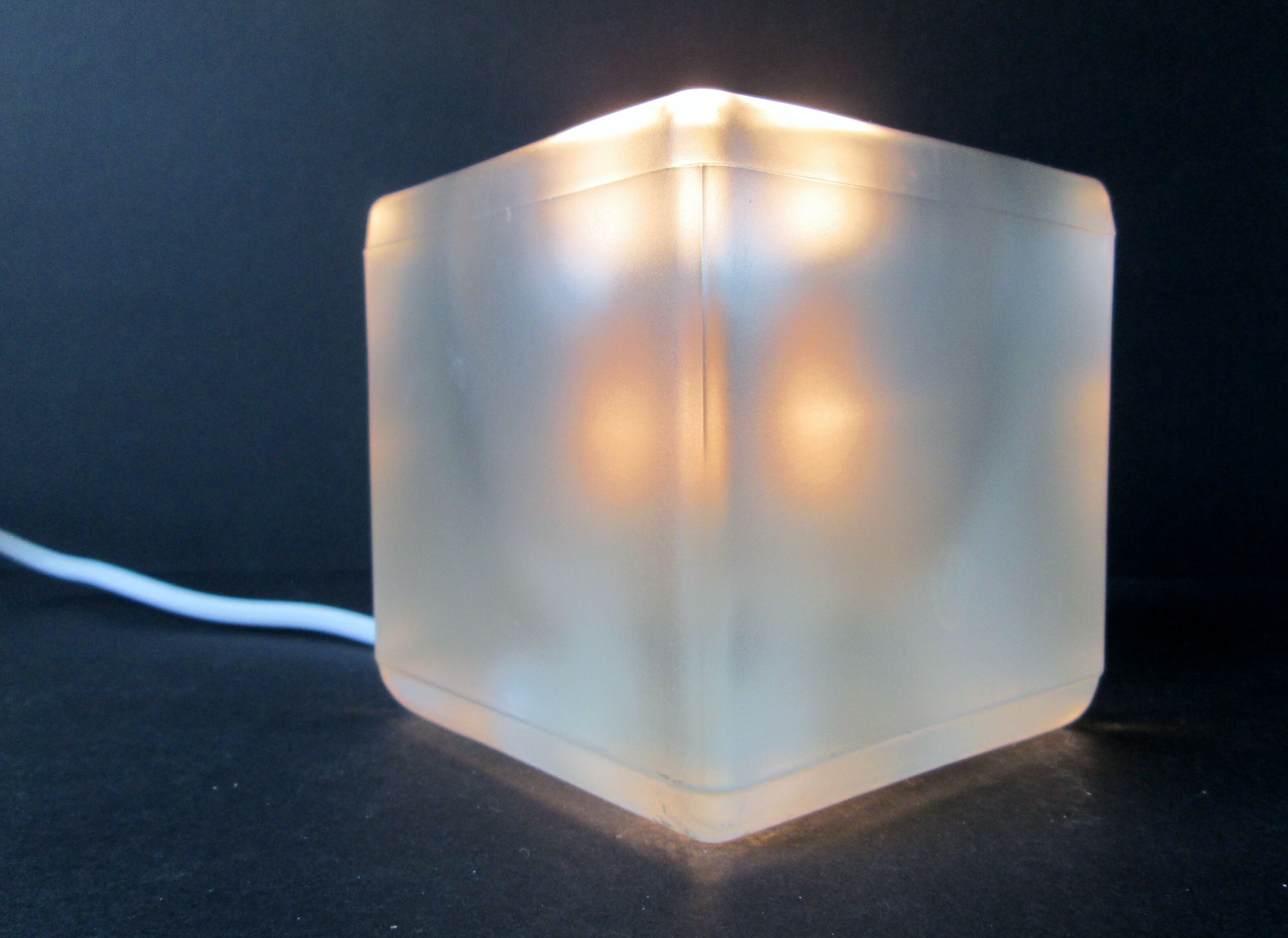 German modernist design 1970s table or bedside ice cube lamp by Peill & Putzler