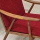 Pair of burgundy boomerang armchairs Antonin Suman Ton Bystrice (Thonet)