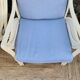 Pair of white rattan armchairs