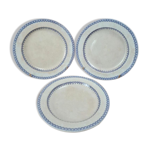 Lot de 3 grandes assiettes - victorienne