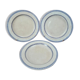 Set of 3 large antique plates, W. Adams & Sons, Etruscan Border design, Victorian Era.