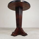 Art Deco style table with different types of inlaid wood